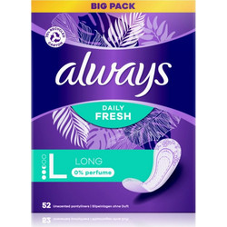 Always Daily Fresh Long Σερβιετάκια για Ελαφριά Ροή 2.5 Σταγόνες 52τμχ
