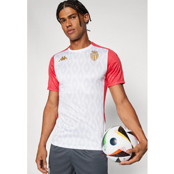Kappa Ανδρικό Αθλητικό T-Shirt Λευκό 2024-25 Monaco Pre-Match 351Q45W