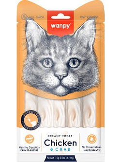 Wanpy Creamy Treat with Chicken & Crab 70gr