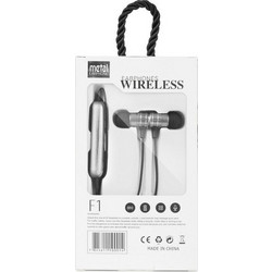 F1 Ακουστικά Bluetooth In Ear Black Silver