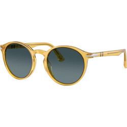 Persol PO3171S-204S3 Ανδρικά Γυαλιά Ηλίου Στρογγυλά Κοκάλινα Κίτρινα με Μαύρο Φακό