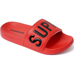 Superdry Ανδρικές Παντόφλες Καλοκαιρινές Αντιολισθητικές Κολυμβητηρίου Κόκκινες MF310266A-OGS