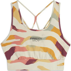 Freddy Γυναικείο Αθλητικό Crop Top Εκρού S25WMVB1C-ANI117