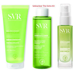 SVR Bundle Sebiaclear Moussant Gel 200ml + Micro-Peel Lotion 150ml + Serum 30ml