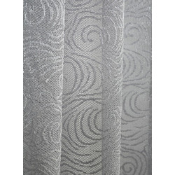 WhiteEgg Κουρτίνα Παραθύρου Floral με Τρουκς 270x280 K0182-2 Grey