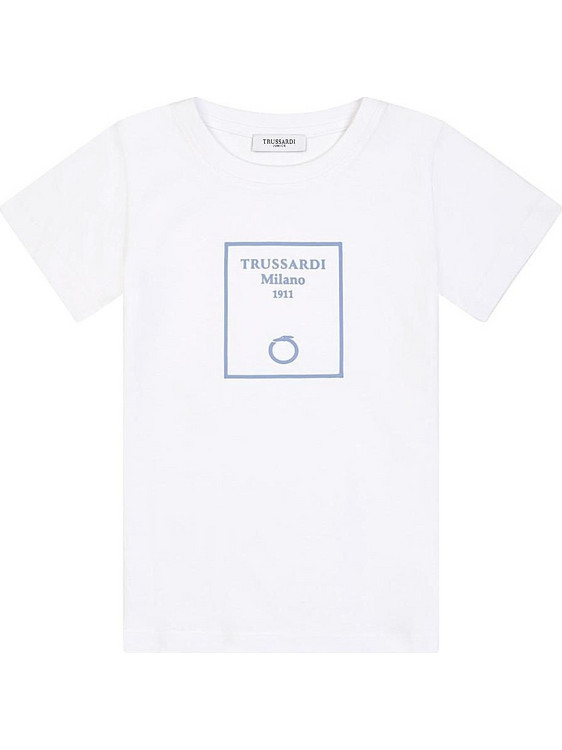 Trussardi Παιδικό T-Shirt Κοντομάνικο Λευκό TBP25025TS