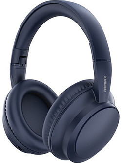Remax RB-100HB Ασύρματα Bluetooth Ακουστικά Over Ear Μπλε
