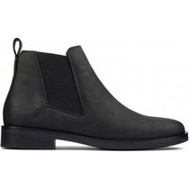Clarks Memi Top Γυναικεία Μποτάκια Chelsea Δερμάτινα Μαύρα με Χοντρό Χαμηλό Τακούνι 26161662