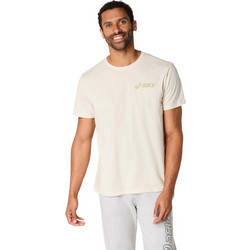 ASICS Chest Logo Ανδρικό Αθλητικό T-Shirt Μπεζ 2031E659-204