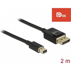 DeLOCK Καλώδιο Mini DisplayPort 1.4 to DisplayPort Male 2m Black 84928