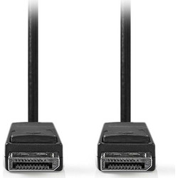 Nedis Καλώδιο DisplayPort 1.2 to DisplayPort Male 2m Black CCGL37010BK20