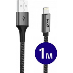 Buddi Flex Braided USB-A to Lightning Cable 12W 1m Black 8719246446115