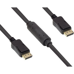 Alcasa Καλώδιο DisplayPort to DisplayPort Male 15m Black 4810-150G