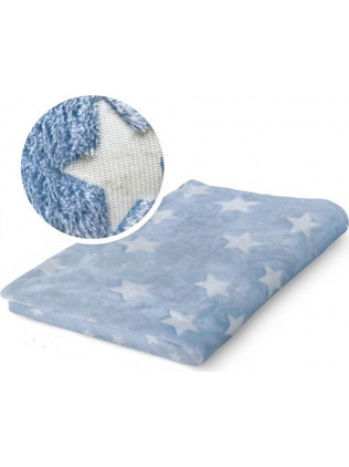 Borea Παιδική Κουβέρτα Fleece Αστεράκια Φωσφοριζέ 150x220 Γαλάζια