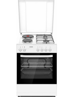 Heinner HFSC-S60E2HSWH Κουζίνα Ηλεκτρική 62lt με Εστίες Αερίου & Ρεύματος 60cm