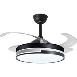 RZ-184 000.230.18361 Ανεμιστήρας Οροφής 54cm 120W με Φως & Τηλεχειριστήριο Μαύρος