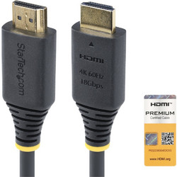 StarTech Καλώδιο HDMI 2.0 HDMI Male to HDMI Male 1m Black HDMI2-CABLE-4K60-1M