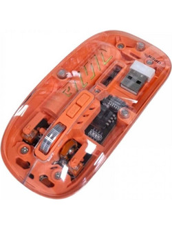 AOAS W08 Ασύρματο Bluetooth Ποντίκι Transparent Orange