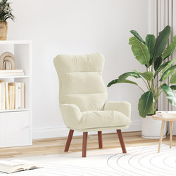 vidaXL Πολυθρόνα Relax Βελούδινη Μπεζ 42001842