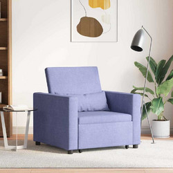 vidaXL Πολυθρόνα Κρεβάτι Ανακλινόμενη Μπλε 42002695