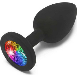 ToyJoy Rainbow Booty Jewel Diamond Πρωκτική Σφήνα 7cm Μαύρη