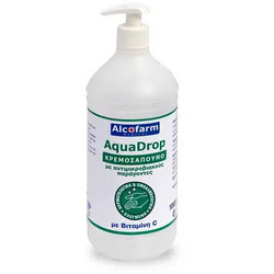 Alcofarm AquaDrop Αντισηπτικό Κρεμοσάπουνο 1lt