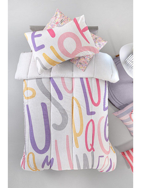Guy Laroche Letters Παιδική Παπλωματοθήκη Μονή Microfiber 165x225 Λευκή