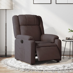 vidaXL Πολυθρόνα Relax με Υποπόδιο Ανακλινόμενη Καφέ 3205183