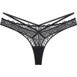 Triumph That Night In Vegas Γυναικείο Sexy String με Δαντέλα Μαύρο 10224867-0004