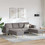 vidaXL Γωνιακός Καναπές σε σχήμα Π Καφέ 250x188x76cm 3335117