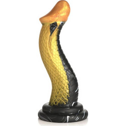 Creature Cocks Golden Mamba Dildo με Βεντούζα Κίτρινο Μαύρο