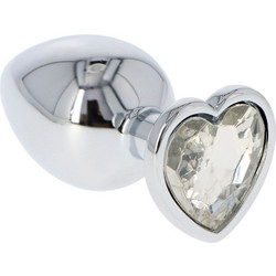 Toyz4lovers Heart Large Πρωκτική Σφήνα Diamond Plug 8cm Διαφανής