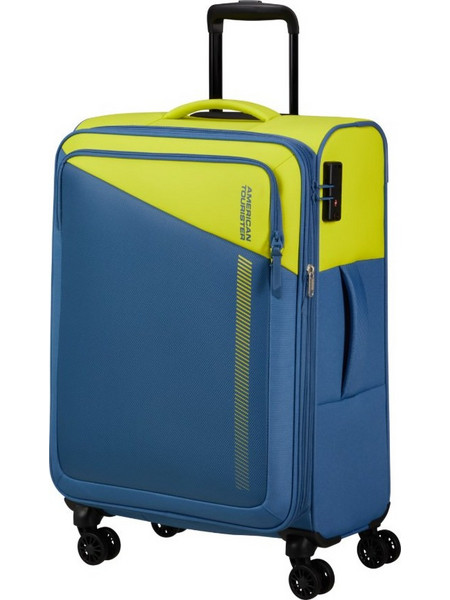 American Tourister Daring Dash 150911-A378 Βαλίτσα Μεσαία 66.5x45x29cm με 4 Ρόδες Μπλε Κίτρινη
