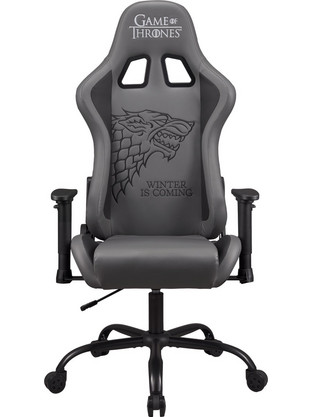 Subsonic Pro - Game Of Thrones Καρέκλα Gaming Δερματίνης με Ρυθμιζόμενα Μπράτσα Γκρι Μαύρη SA5609-GOT1