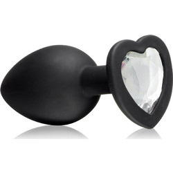 Blush Temptasia Bling Heart Πρωκτική Σφήνα Diamond Plug 7.2cm Μαύρη