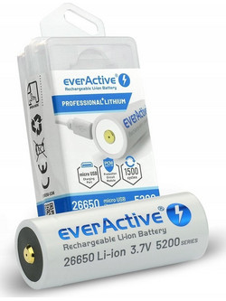 everActive Rechargeable micro USB 26650 5200mAh 1τμχ