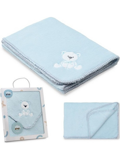 Interbaby Bear 989-01 Κουβέρτα Αγκαλιάς Fleece 80x110 Γαλάζια