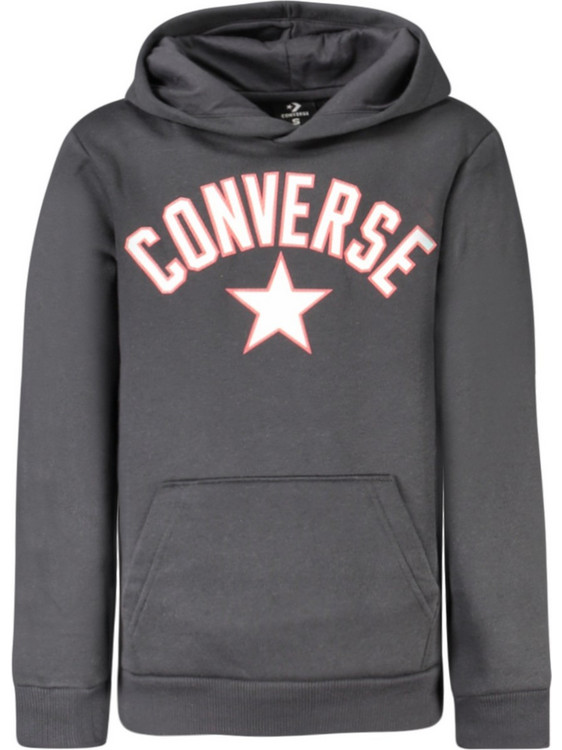Converse Παιδικό Φούτερ με Κουκούλα Ανθρακί 9CG176-023