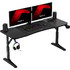 Huzaro Gaming Γραφείο Μεταλλικό Ρυθμιζόμενο Ύψος 160x60x79cm HERO 4.6 BLACK