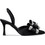 Envie Shoes Γόβες Slingback με Λεπτό Ψηλό Τακούνι Φιόγκο & Στρας Μαύρες E02-22090-34