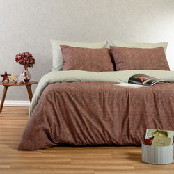 Melinen Σετ Σεντόνια King Size Βαμβακερά 260x270 Ultra Line Luca Bordeaux