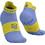 Compressport V4.0 Run Ανδρικές Κάλτσες Κοντές με Σχέδια Μπλε Κίτρινες XU00047B-5138