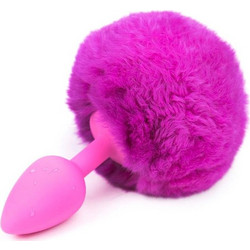 LateToBed Afterdark Pompon Small Πρωκτική Σφήνα 7cm Φούξια