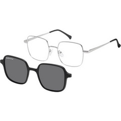 Sunoptic MC-98A Ανδρικός Σκελετός Γυαλιών Οράσεως με Clip-On Μεταλλικός Ασημί