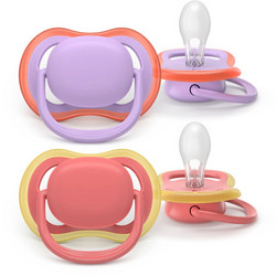 Philips Avent Ultra Air Ορθοδοντικές Πιπίλες Σιλικόνης 18m+ Orange Pink 2τμχ SCF349/46