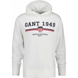Gant Ανδρικό Φούτερ με Κουκούλα & Τσέπες Λευκό 3G2067042-113