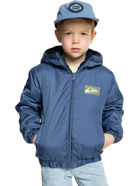 Quiksilver Παιδικό Μπουφάν Χειμωνιάτικο Softshell Αδιάβροχο Αντιανεμικό Μπλε EQKJK03125-BYL0