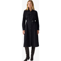 Levi's Midi Καθημερινό Φόρεμα Σεμιζιέ Τζιν Μαύρο 004H3-0001