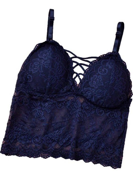 Potre Bralette με Ελαφριά Ενίσχυση χωρίς Μπανέλα Navy Μπλε 8363