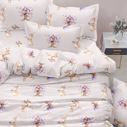 Borea Σετ Παιδικά Σεντόνια Μονά Βαμβακερά 160x250 Magic Garden Lilac 3τμχ